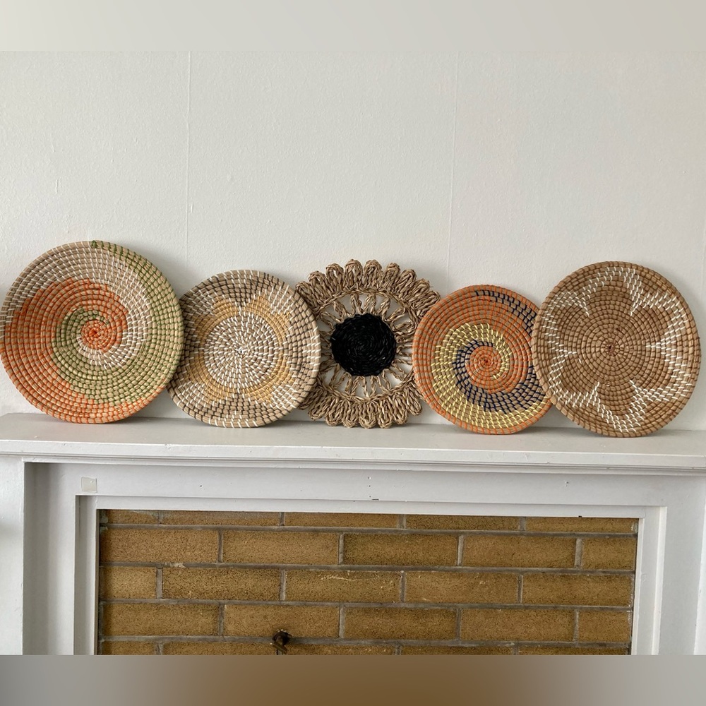 NEW Decor Rattan eclectic wall art hanging
